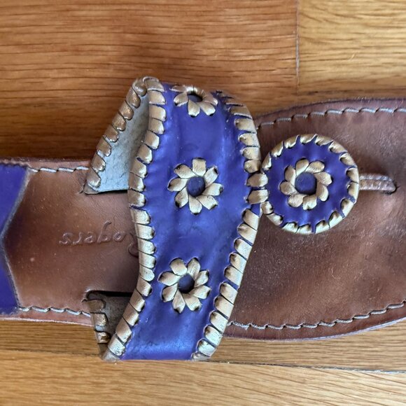 Custom Purple and Gold Jack Rogers Flat Sandal- Size: 9 - Picture 3 of 3